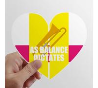 zerobrand Partita Come dittature bilanciate Heart Vinyl Sticker Luggage Graffiti Decal