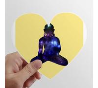 zerobrand Pratica Cosmica Buddha Meditazione Ovest Heart Vinyl Sticker Luggage Graffiti Decal