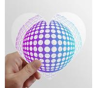 zerobrand Sfera DOT Circondata da Vicino Heart Vinyl Sticker Luggage Graffiti Decal