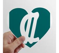 zerobrand Simbolo di valuta Colon CRC - Costa Rica Heart Vinyl Sticker Luggage Graffiti Decal