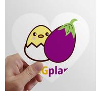 zerobrand Uova Pollo Uova Simili Heart Vinyl Sticker Luggage Graffiti Decal