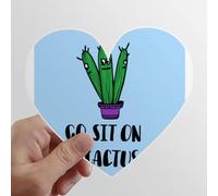 zerobrand Vai a sederti su Un Cactus Heart Vinyl Sticker Luggage Graffiti Decal