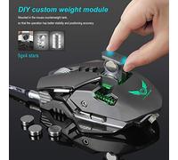 ZERODATE 2019 New Mechanical Gaming Mouse Game Competitive Mice Adjustable 4000DPI 7 Programmable Buttons LED Backlight for LOL Overwatch