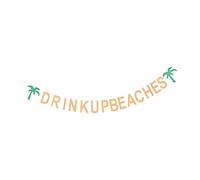 Zerodeko 1 pezzo Ghirlanda Decorativa Hawaiana con Banner Addobbo Festa con Palma e Colori Vivaci per Compleanni Luau e Party Spiaggia