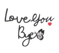 Zerodeko 1 Set Cartello in Legno Decorazione per La Casa Love You Bye Decor Soggiorno Decorazione da Parete Love You Bye Decorazione da Parete Fattoria Appeso A Parete Parola Love