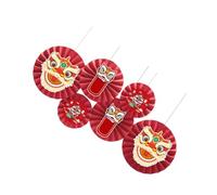 Zerodeko 1 Set Fiore Ventaglio di Carta Danza del Poms Ventola di Carta Costume Toppers Addobbi Capodanno Addobbi per Capodanno Decorazione per Banchetto dei Cento Giorni 12 Pezzi