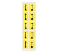 Zerodeko 10 Adesivi Freccia Indicatore di Direzione per Attrezzature Industriali, Decalcomanie Adesive di Avvertimento Resistenti e Durevoli per Sicurezza Sul Lavoro