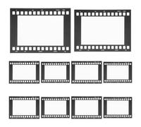 Zerodeko 10 cornici portafoto a striscia di pellicola nera, opere | Cornice da parete in stile retrò con effetto pellicola cinematografica, a tema cinematografico, un'esposizione