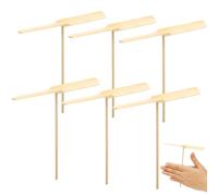Zerodeko 10 eliche giocattolo per bambini, eliche volanti in legno, classiche libellule di bambù, eliche in legno per esterni, giardino, giocattolo in legno naturale