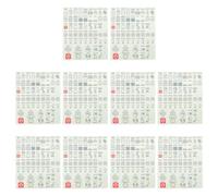 Zerodeko 10 fogli di etichette autoadesive per quadro elettrico, con identificazione dei circuiti in inglese, decalcomanie per la directory degli interruttori del pannello elettrico per la stanza e il