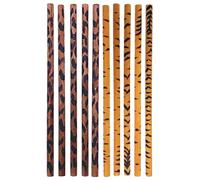 Zerodeko 10 Matite di Legno Hb Motivi Animali Giungla, Set da 10 Pezzi (5 Leopardate + 5 Tigrate), Cancelleria Divertente per Scuola e Bomboniere Festa