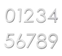 Zerodeko 10 Pezzi Adesivi Autoadesivi Numeri 0-9 in Plastica Tridimensionale Finitura Metallizzata Targhetta per Porta e Muro per Hotel Uffici e Abitazioni Resistente e Ben Visibile