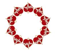 Zerodeko 10 Pezzi Ciondoli Cuore Ritmico in Lega di Zinco Catena di Sicurezza Mini Charm per Gioielli Fai da Te Accessorio Versatile per Regali e Decorazioni Halloween