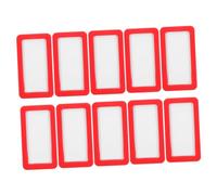 Zerodeko 10 Pezzi Etichetta Magnetica Etichette Per Scaffali Etichette Magnetiche Per Bidoni Etichetta Elettronica Da Scaffale Riutilizzabili Per Schedari Rosso Plastica
