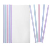 Zerodeko 10 Pezzi Fascicoli per Documenti A4 in Plastica Trasparente Resistente All'acqua Barra Scorrevole Riutilizzabile per Ufficio e Scuola Colore Casuale