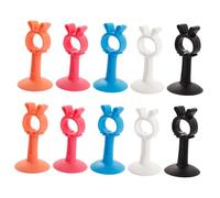 Zerodeko 10 pezzi Fermaporte in Silicone con Ventosa Protezione Parete e Porta Antirumore per Sicurezza e Animali Adatto Maniglie Standard