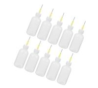 Zerodeko 10 Pezzi Flacone Applicatore e Controllo Liquido Comodo per Ceramica 50cc Punta Ago in Plastica, Facile da Pulire per Artigianato e Pittura su Argilla