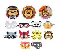 Zerodeko 10 Pezzi Maschera Halloween in Feltro Forma Animali | Taglia Unica Stile Simpatico e Divertente, Adatta a Molti Volti, per Serate a Tema e Balli