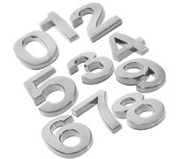 Zerodeko 10 Pezzi Numeri Civici Adesivi in Abs Argento 5.5cm per Porte di Hotel e Ktv Design Autoadesivo e Installazione Semplice