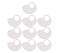Zerodeko 10 Pezzi Palette Portatile per Pittori con Apertura per Pollice, | Acquerelli e Oli, Plastico Bianco Opaco, Bordo Micro-arco, per Schizzi All'aperto e Lezioni