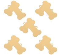 Zerodeko 10 Pezzi Targhetta Superficie Liscia Incisa in Acciaio Inossidabile a Forma di Ossa per Cane Finitura e Attacco Sicuro per Collari Pet