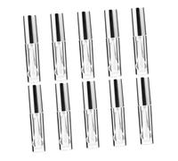 Zerodeko 10 pezzi Tubetti Lip Gloss Ricaricabili Contenitori Cosmetici Trasparenti con Tappo Argento Bottiglie Vuote per Rossetto Te Design Elegante e Antiperdita per Viaggi e Regali