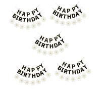 Zerodeko 10 Set Festone Compleanno Fiori Decorativi Striscione Happy Birthday Mini con e Ghirlande Decorazioni Festive per Shower e Cerimonie Laurea