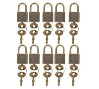 Zerodeko 10 Set Serrature di Metallo per Baule Pirata con Chiavi, Design Realistico e Uso Versatile per Feste di Halloween e attività di Gruppo