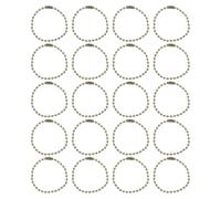 Zerodeko 100 Pezzi Catena a Sfere Chiusura e Connettore, 4,7 Pollici | Maglie Rotonde da 2, 4mm, Superficie Liscia e Bave, per Pendenti, Etichette e Progetti Creativi