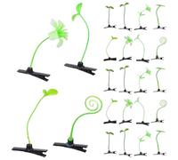Zerodeko 100 Pezzi Fermagli per Capelli Clip Pianta Finta Germoglio di Soia Spilla Capelli Verde Resistente Leggero per Feste Scuola Uso Quotidiano