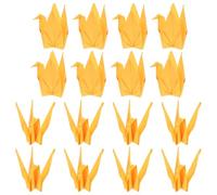 Zerodeko 100 Pezzi Gru di Carta Origami Pre-piegate 10x10 Cm Gialle, Decorazioni Origami per Matrimoni, Feste di Compleanno e Shower, Ornamenti Artigianali Giapponesi per Sfondi
