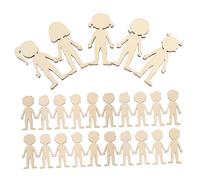 Zerodeko 100 pezzi Sagome in Legno Maschio e Femmina per Lavoretti Creativi e Educativi Decorazioni Te Sicure e Naturali Materiale Artigianale per Sviluppo Abilità Motorie e Immaginazione