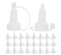 Zerodeko 100 tappi in plastica trasparenti per flaconi di essenza. | Tappi contagocce per fiale, tappi contagocce a tubo morbido, divisori per flaconi di erogazione di liquidi per un utilizzo