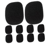 Zerodeko 10pezzi Schermo Antivento per Microfono in Mini Formato Copertura per Cuffie da Bavero Isolamento Acustico Facile da Installare e Trasportare Compatibile Varietà di Microfoni