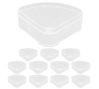 Zerodeko 12 astucci triangolari per piumini da cipria, scatola tascabile | Contenitore triangolare per spugnette, astuccio triangolare per spugnette da trucco, contenitore da viaggio per riporre le