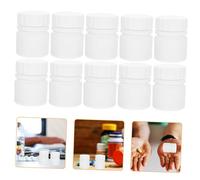 Zerodeko 12 Bottigliette Hdpe da 30ml con Tappo a Vite, Contenitori per Medicinali Facili da Trasportare di Perdite, Confezione da 12 Pezzi Bianco