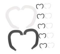 Zerodeko 12 Paia Supporto Auricolare in Silicone per Orecchie Protettive Correttore Auricolare Protrudente per Adulto Ganci Invisibili per Fissaggio Sicuro e Antiscivolo Nero e Bianco 12