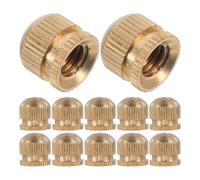 Zerodeko 12 Pezzi Dado Decorativo in Rame per Lampada, Filettatura M6, Oro | Montaggio Sicuro, Supporto Affidabile, Design Floreale, per Sistemi Luce e Ambienti Interni