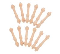 Zerodeko 12 Pezzi di Mini Accessori per Casa delle Bambole - Colonne Romane in Miniatura per Pilastri in Legno per Casa delle Bambole Kit per La Realizzazione di Scale