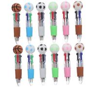 Zerodeko 12 Pezzi Penna a Sfera Tema Calcio Creativa in Plastica Scrittura Scorrevole e Design a Forma di Pallone da Calcio, Portatile Confezione Regalo Attrattiva