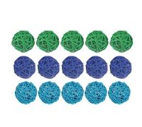 Zerodeko 15 Palline in Rattan Verde da 5cm per Decorazione Appesa, Resistenti all'Usura, Creative e Semplici, per Casa, Ristorante e attività Fai da Te