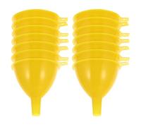 Zerodeko 15 Pezzi Imbuto Plastica Giallo per Laboratorio, Facile da Maneggiare e Leggero, Diametro 60mm per Trasferire Liquidi in Bottiglie Piccole