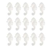 Zerodeko 15 Pezzi Modello in Schiuma Bianca a Forma di Cavalluccio Marino 11cm, Materiale DIY per Pittura e Decorazioni, Stimola Abilità Manuali e Percezione Estetica