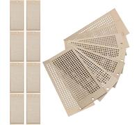 Zerodeko 16 Segnalibri in Legno per Ricamo Fai da Te Fori Pre-forati, Kit Punto Croce per Studenti e Lettori, Segnalibri Fatti a Mano Sottili e Resistenti per Album, Quaderni e Libri