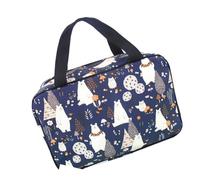 Zerodeko 1pezzi Borsa da Toilette in Tela Pieghevole e Portatile Organizer da Bagno Grande Capacità per Shampoo Bagnoschiuma Sapone ai Fiori e Altri Articoli da Toeletta