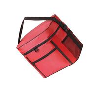 Zerodeko 1pezzi Borsa Termica Porta Pranzo in Oxford Sacchetto Termico per Lavoro Scuola e Picnic Portavivande Coibentato con Scomparto Multiuso Rosso
