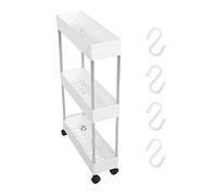 Zerodeko 1pezzi Carrellino Portatile e Bagno Ripiani Mobile Slim Ruote Per Organizzazione Cucina Bagno e Dei Ragazza
