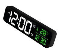 Zerodeko 1pezzi Sveglia Digitale LED con Numeri Grandi Luminosità e Volume Allarme Modificabile Batteria Integrata con Funzione Memoria Adatta Dormienti Profondi e Persone con Difficoltà