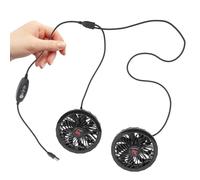 Zerodeko 1set Gilet Rinfrescante Usb Ventole Regolabili Per Abbigliamento Climatizzato Per Attività Estive e Giardinaggio Silenzioso e Facile Usare Due Ventole e Usb