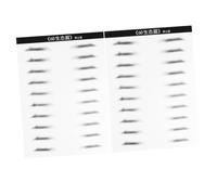 Zerodeko 2 fogli Adesivi Sopracciglia Impermeabili per Uomo Simulazione Capelli Patch Autoadesivi per Modellare Sopracciglia Naturali Kit Trucco Professionale per Sopracciglio Facili da